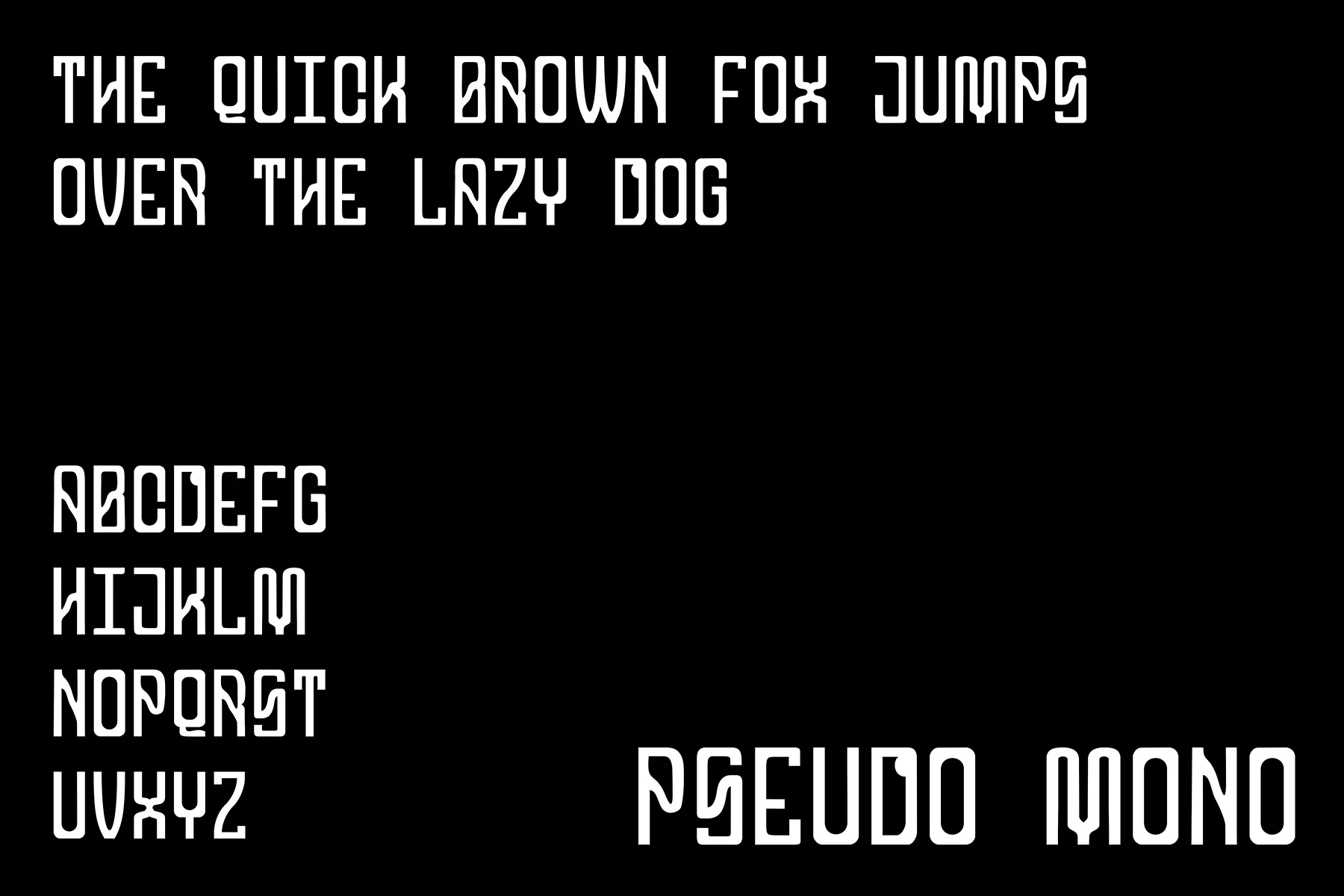 Pseudo Mono typesheet.