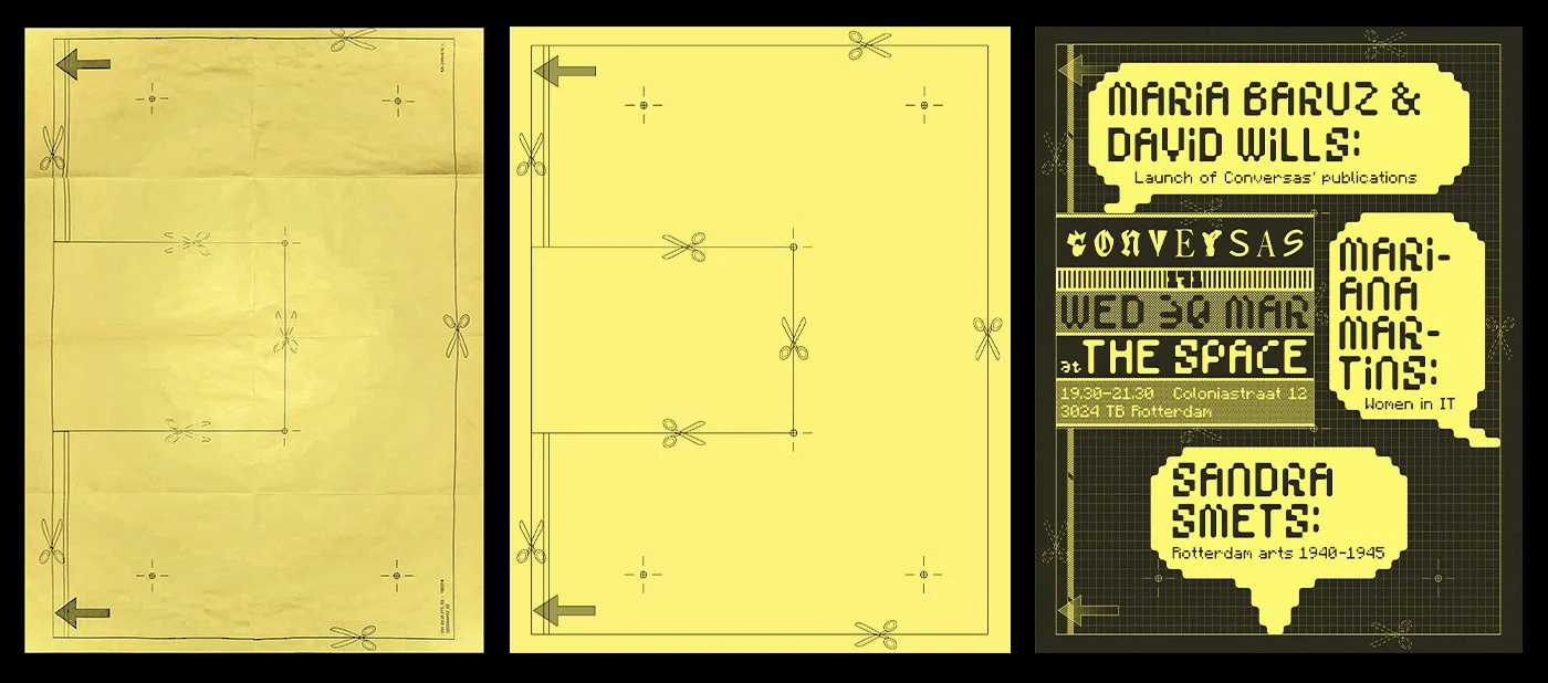 Graphic showing how IKEA manual inspired posters.